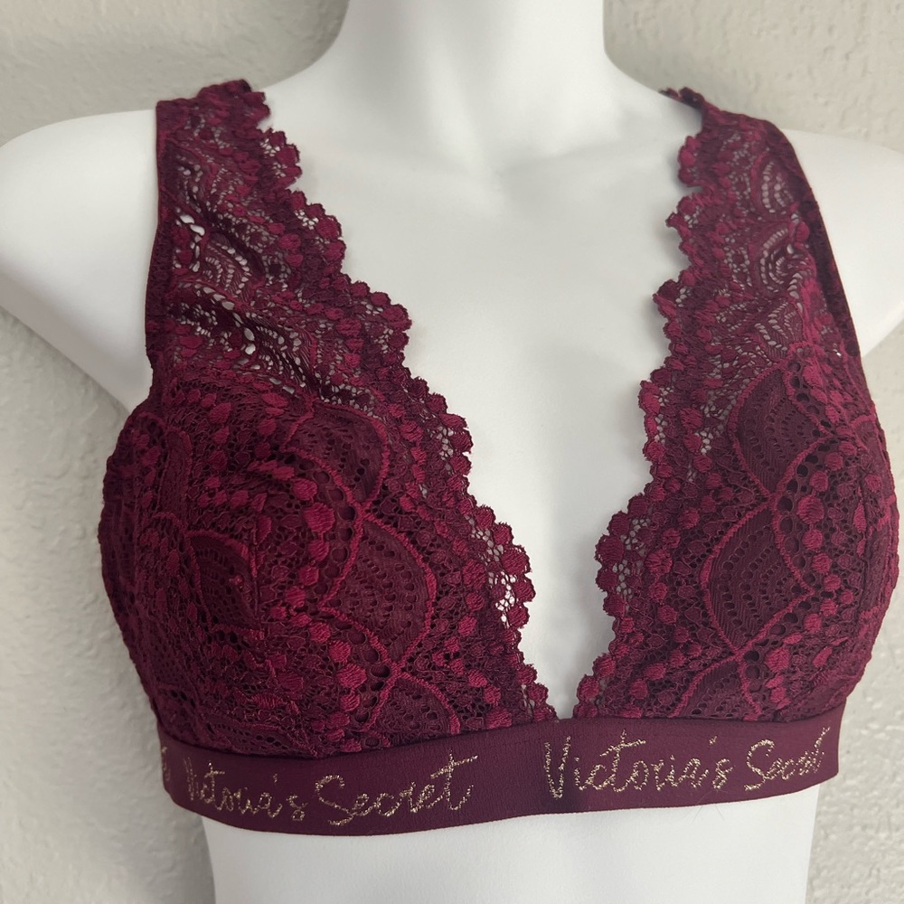 Victoria’s Secret maroon bra bralette | Valentine’s Day